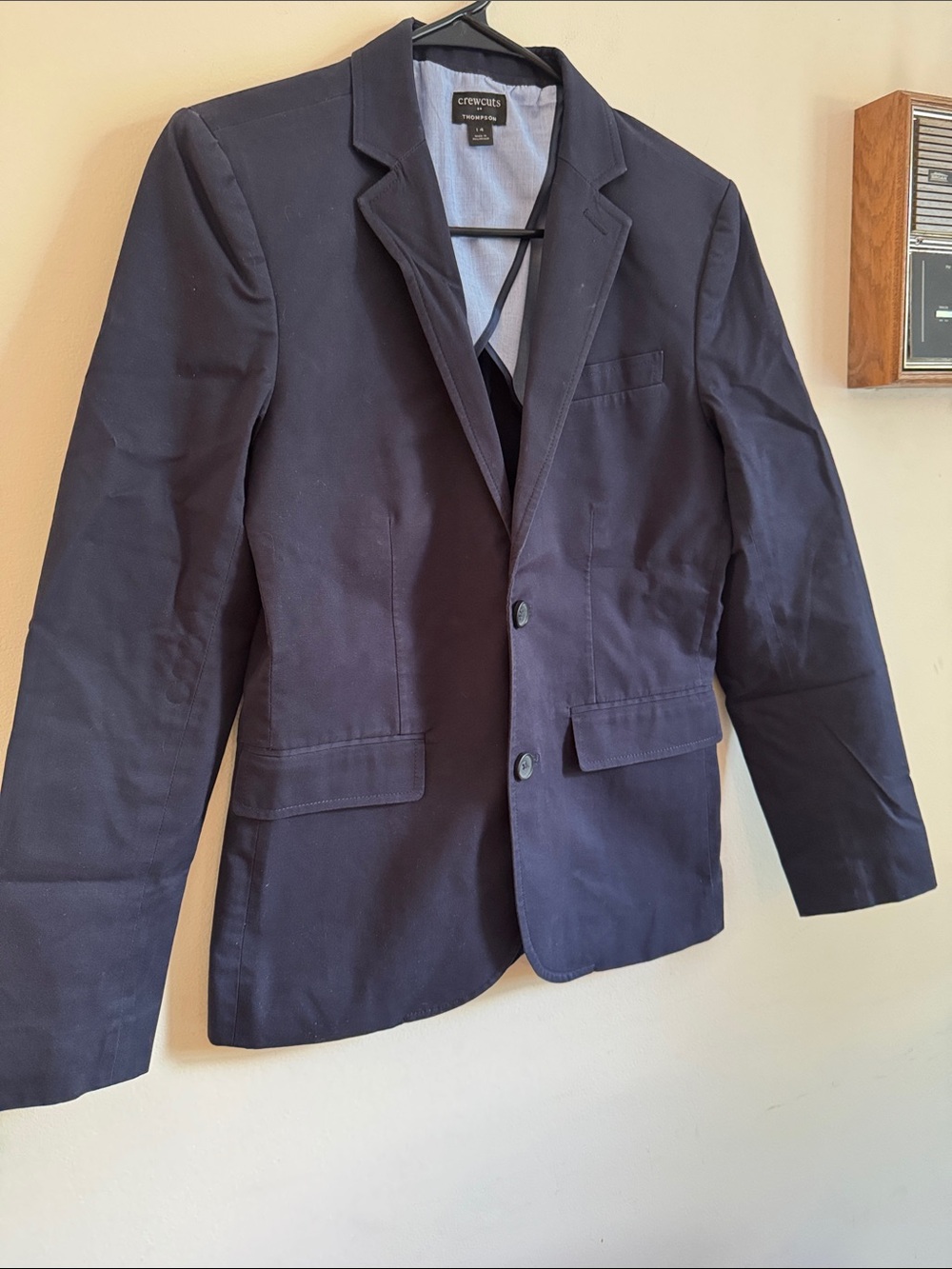 Crewcuts Navy Two-Button Boys' Blazer with Notch Lapel